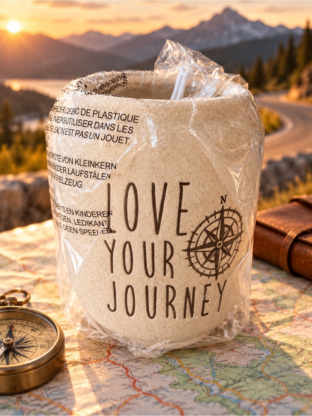 Scentsy Beige "Love Your Journey" Ceramic Warmer